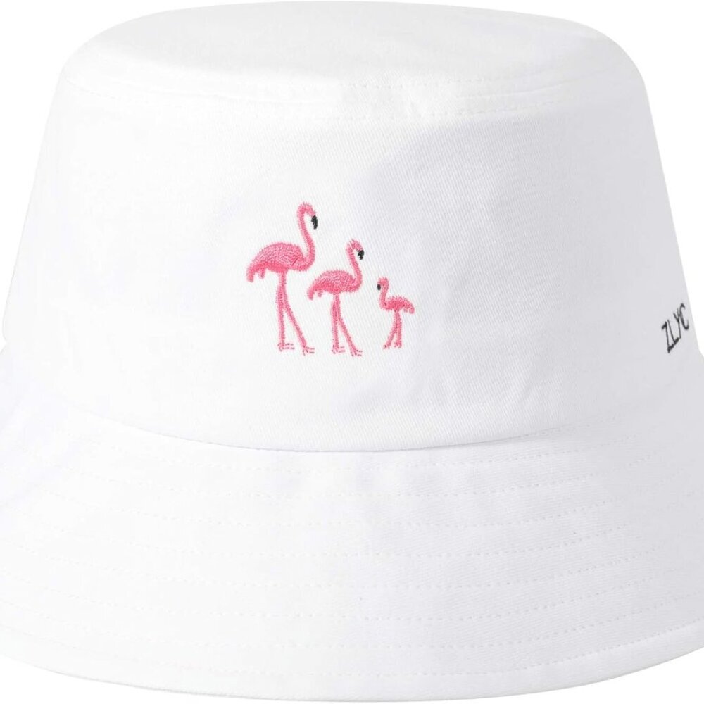 Unisex Fashion Embroidered Bucket Hat Summer Fisherman Cap for Men Women